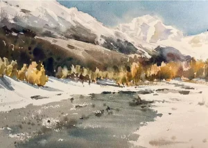 Tina Wang Feng Watercolor painting of northern china 5