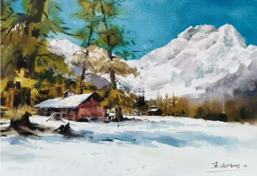 Tina Wang Feng Watercolor painting of northern china 2