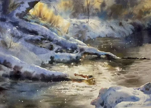 Tina Wang Feng Watercolor painting of northern china 3