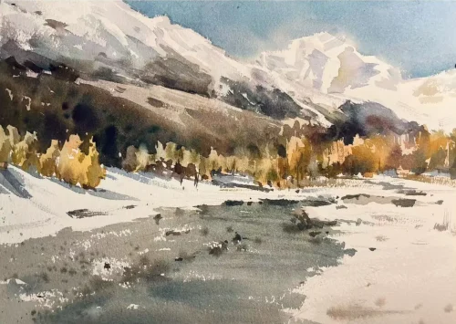 Tina Wang Feng Watercolor painting of northern china 5