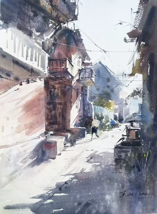 Tina Wang Feng Watercolor pleinair painting of china 13